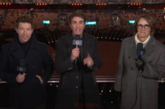 Shaun White, Terry Gannon, and Mary Carillo, 2026 Winter Olympics Opening Ceremony, NBC, February 6, 2026.