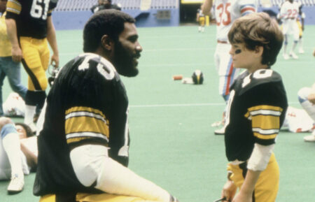 THE STEELER AND THE PITTSBURGH KID, (from left): 'Mean' Joe Greene, Henry Thomas, 1981. © NBC / Courtesy: Everett Collection