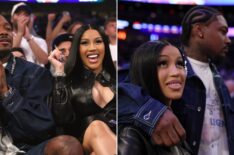 Stefon Diggs of the New England Patriots and Cardi B