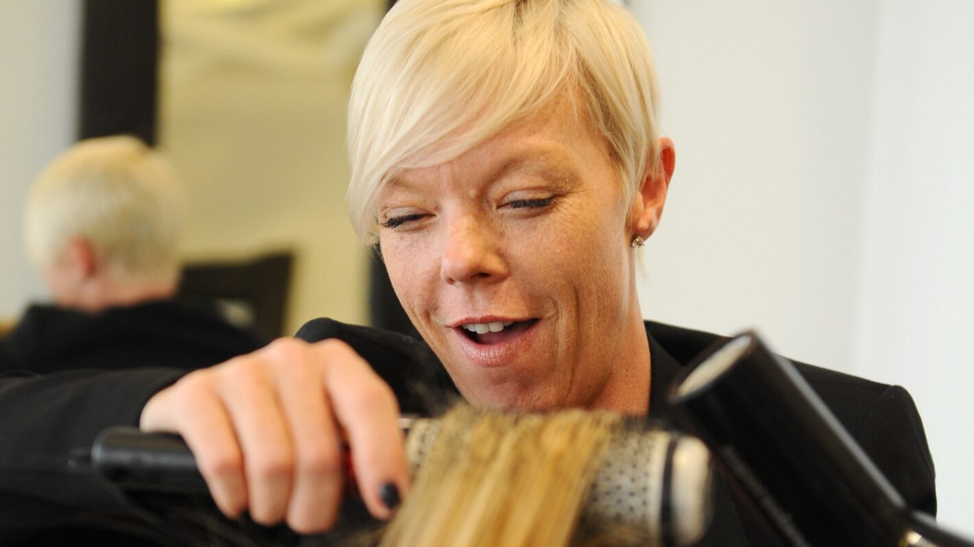 WEST HOLLYWOOD, CA - FEBRUARY 03: ***EXCLUSIVE ACCESS*** Denise Richards turns to celebrity hairstylist Tabatha Coffey for her color and styling at Warren Tricomi Salon on February 3, 2010 in West Hollywood, California. (Photo by Michael Caulfield/Getty Images)
