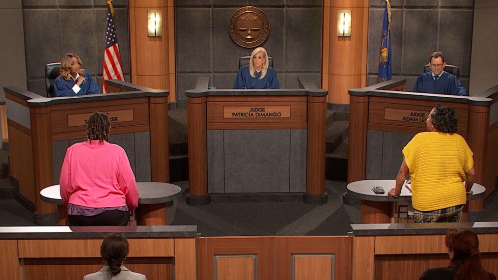 Tanya Acker, Patricia DiMango, and Adam Levy, 'Tribunal Justice' Season 3, Prime Video.