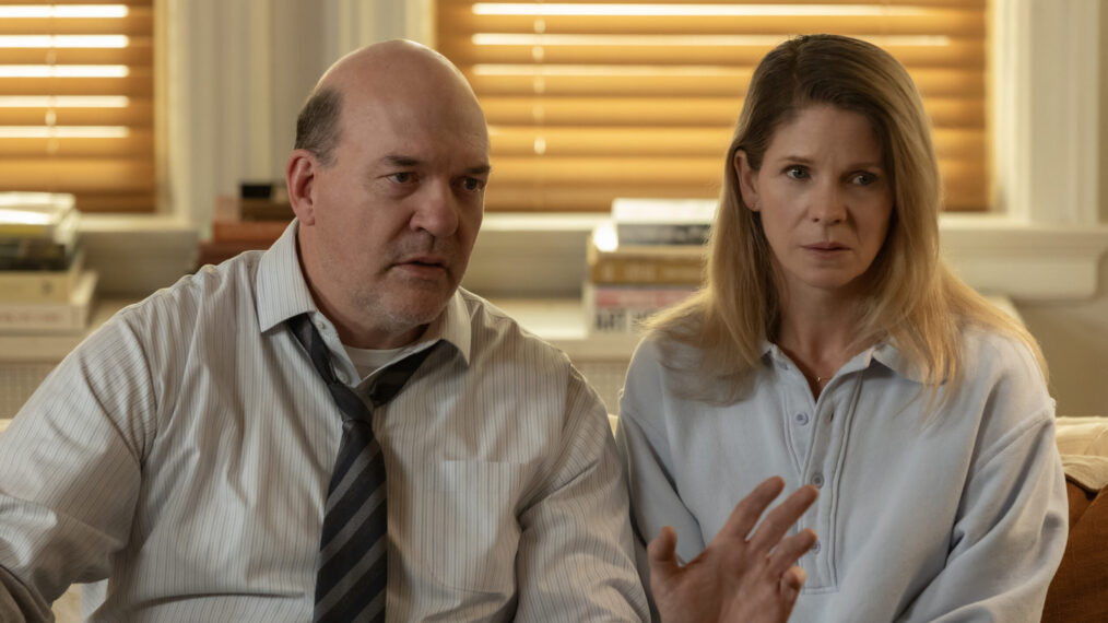 The Beauty -- 'Beautiful Living Rooms' -- Season 1, Episode 7 (Airs Wed, Feb 18) -- Pictured (L-R): John Carroll Lynch as Agent Meyer Williams, Kelli O'Hara as Juliana Williams. CR: Eric Liebowitz/FX