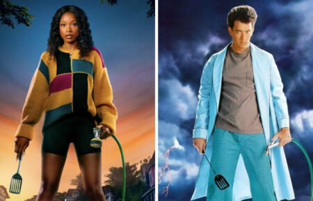 Keke Palmer in Peacock's 'The Burbs'/Tom Hanks in 1989's 'The Burbs'