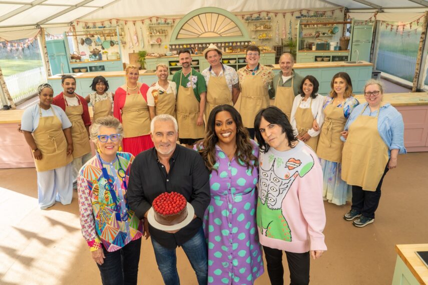 Prue Leith, Paul Hollywood, Alison Hammond, and Noel Fielding on Season 12 (U.S., Season 15 in U.K.) of Netflix's 'The Great British Baking Show.'