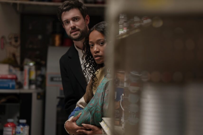 THE 'BURBS -- Pictured: Keke Palmer as Samira and Jack Whithall as Rob -- (Photo by: Elizabeth Morris/PEACOCK)