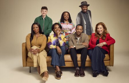 Janelle James, Chris Perfetti, Sheryl Lee Ralph, Quinta Brunson, Tyler James Williams, Lisa Ann Walter, and William Stanford Davis for 'Abbott Elementary'