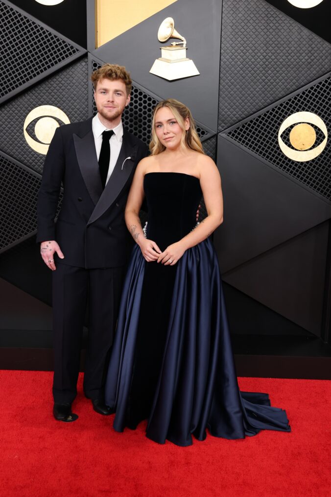 Alex Warren and Kouvr Annon attend the 68th GRAMMY Awards