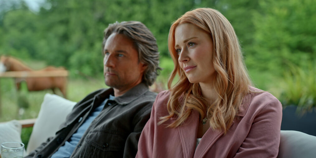 Martin Henderson as Jack Sheridan and Alexandra Breckenridge as Melinda Monroe in 'Virgin River' Season 7