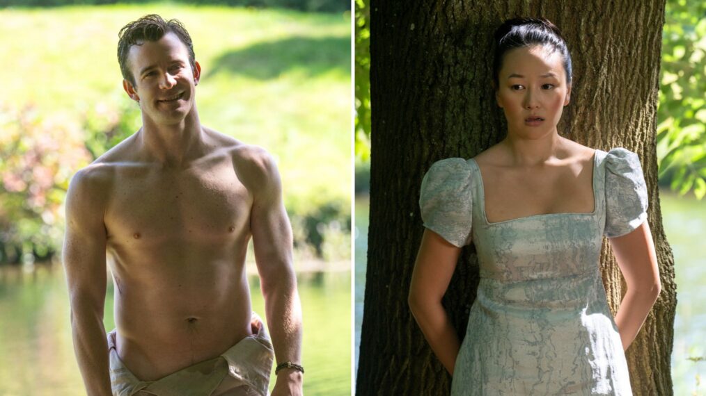 Luke Thompson and Yerin Ha in 'Bridgerton' Season 4