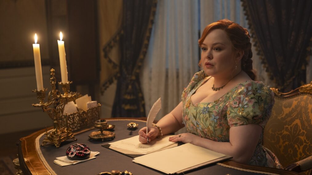 Bridgerton. Nicola Coughlan as Penelope Bridgerton in episode 405 of Bridgerton.