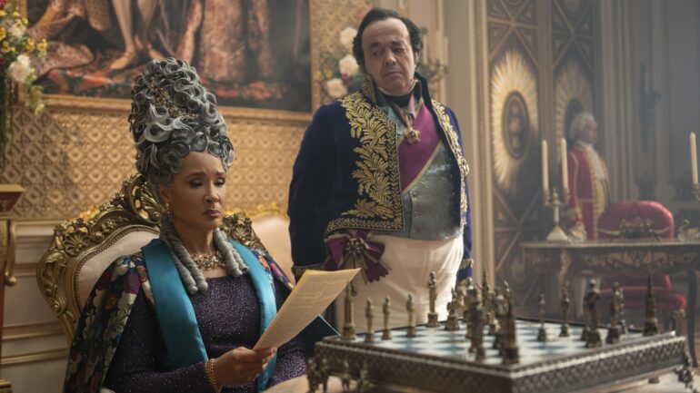 Golda Rosheuvel and Hugh Sachs in 'Bridgerton' Season 4