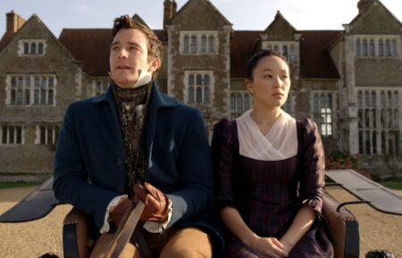 Luke Thompson and Yerin Ha in 'Bridgerton' Season 4