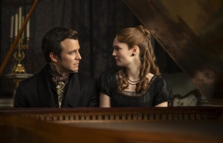 Luke Thompson and Hannah Dodd in 'Bridgerton' Season 4