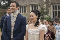 Luke Thompson and Yerin Ha in 'Bridgerton' Season 4