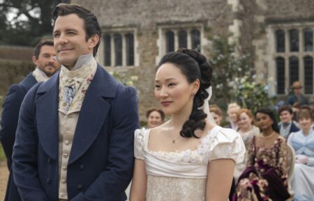 Luke Thompson and Yerin Ha in 'Bridgerton' Season 4
