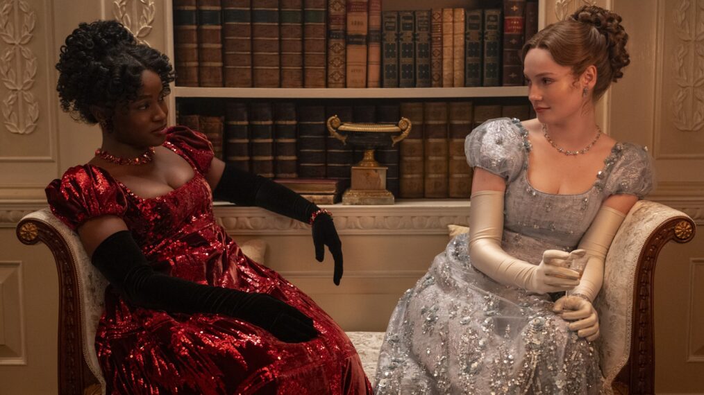 Masali Baduza and Hannah Dodd in 'Bridgerton' Season 4