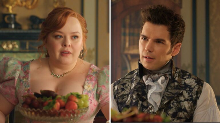 Nicola Coughlan and Luke Newton in 'Bridgerton' Season 4 Part 2