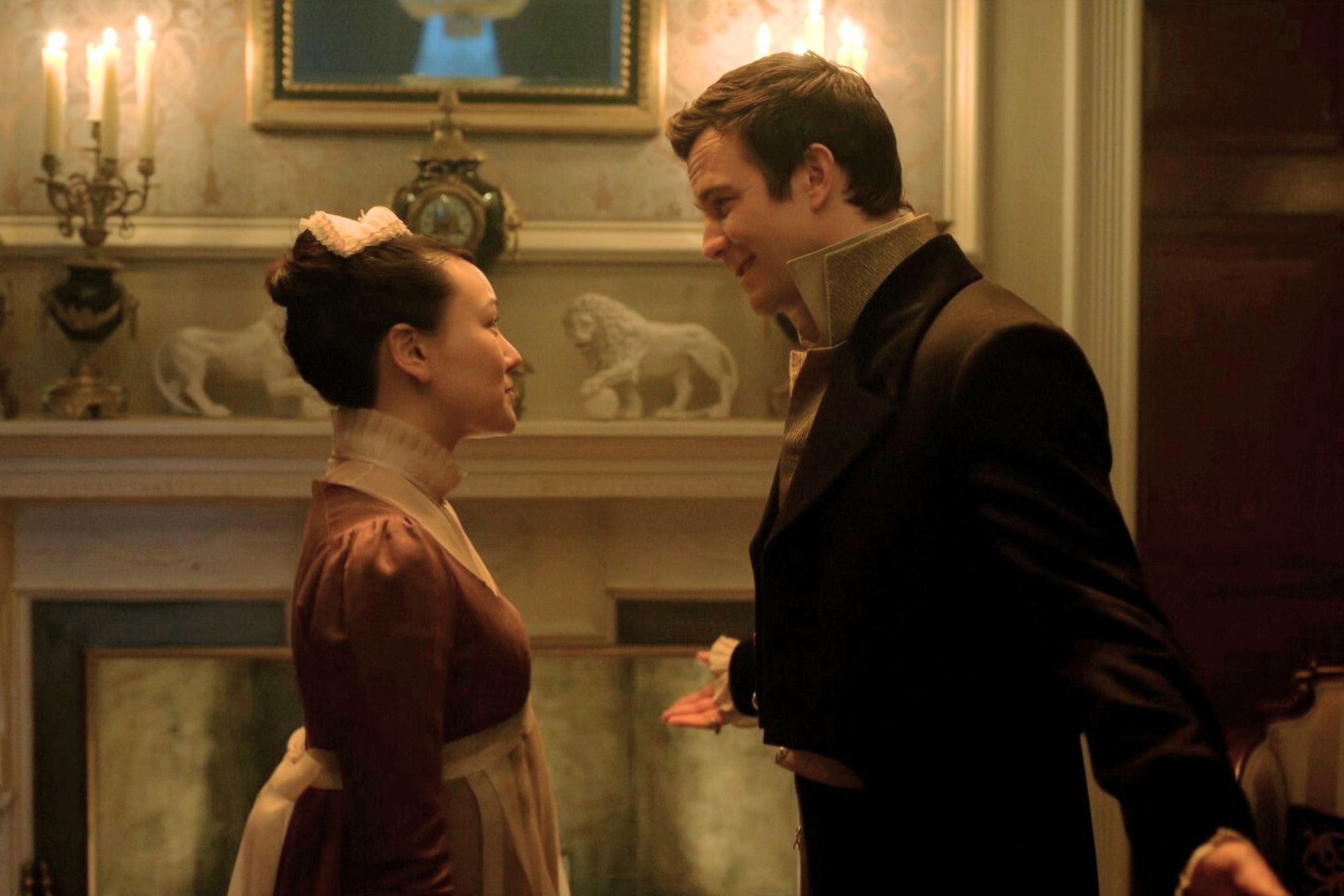 Yerin Ha and Luke Thompson in 'Bridgerton' Season 4