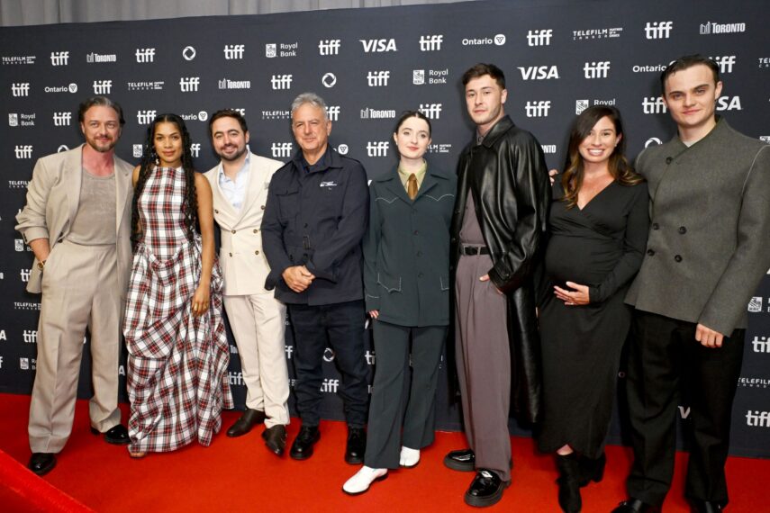 James McAvoy and 'California Schemin' cast at TIFF 2025