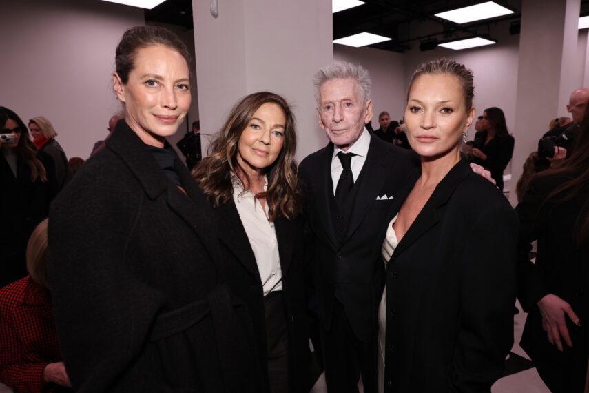 Christy Turlington, Kelly Rector, Calvin Klein, and Kate Moss attend the Calvin Klein Collection fashion show during February 2025 New York Fashion Week on February 07, 2025 in New York City.