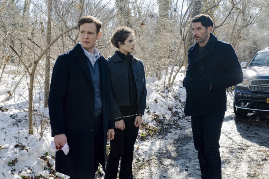 Nick Gehlfuss as Special Agent Bill Goodman, Melinda Michael as Mona Azar, and Tom Ellis as CIA Case Officer Colin Glass — 'CIA' Season 1 Episode 2 "Fatal Defect"