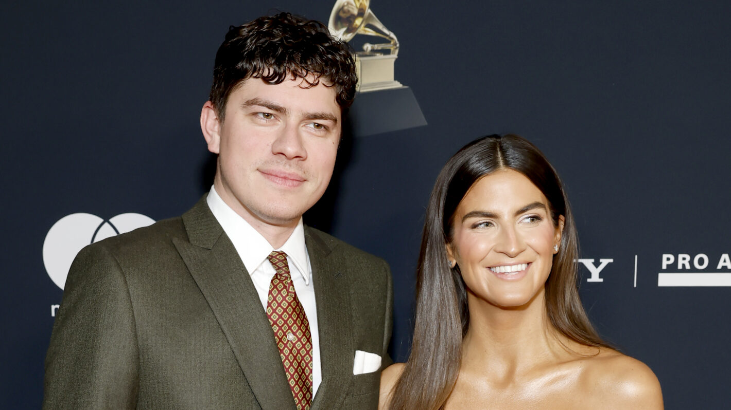 Kaitlan Collins and Emilio Madrid attend the 68th GRAMMY Awards Pre-GRAMMY Gala