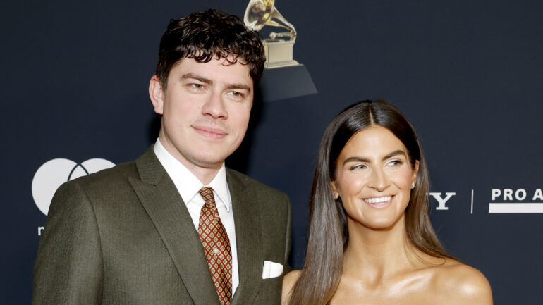 Kaitlan Collins and Emilio Madrid attend the 68th GRAMMY Awards Pre-GRAMMY Gala