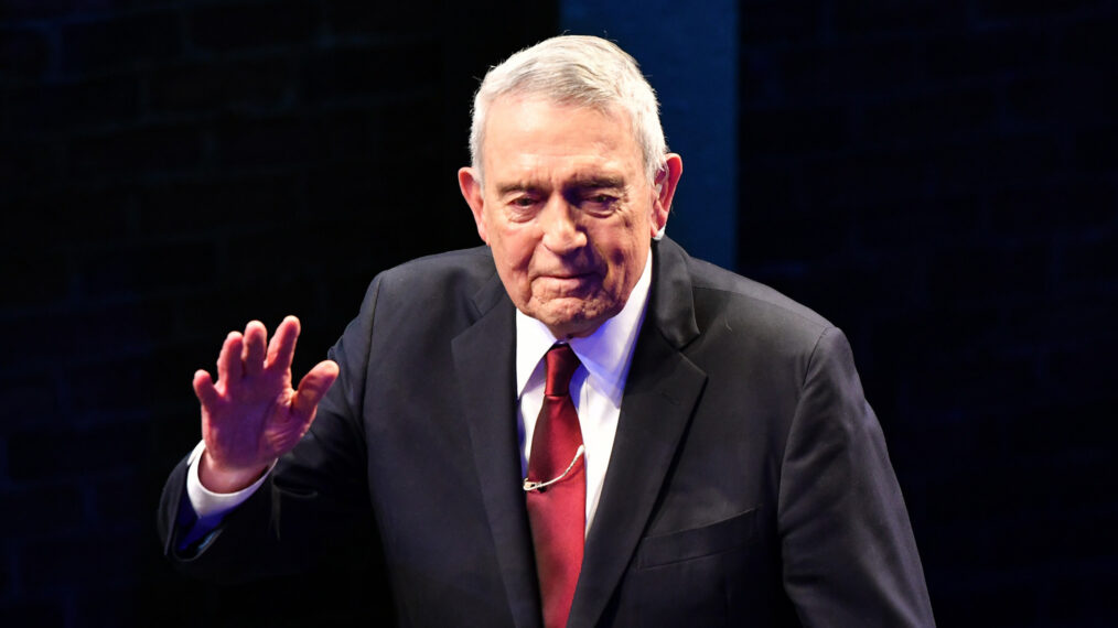 Dan Rather is seen onstage during 
