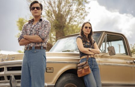 Kiowa Gordon and Jessica Matten in 'Dark Winds' Season 4