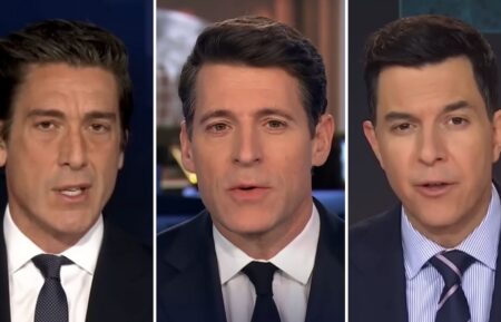 David Muir, Tony Dokoupil, and Tom Llamas
