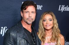 Aaron Phypers and Denise Richards attend the Tempted by Love Premiere Event Presented by Terry McMillan at IPIC Westwood on August 08, 2024