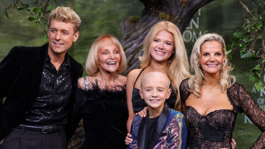 Jonathan Ansell, Dexter Sol Ansell, and family at the Berlin premiere of 'A Knight of the Seven Kingdoms' on January 13, 2026.