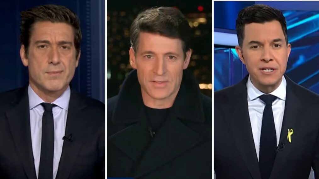 David Muir, Tony Dokoupil, Tom Llamas