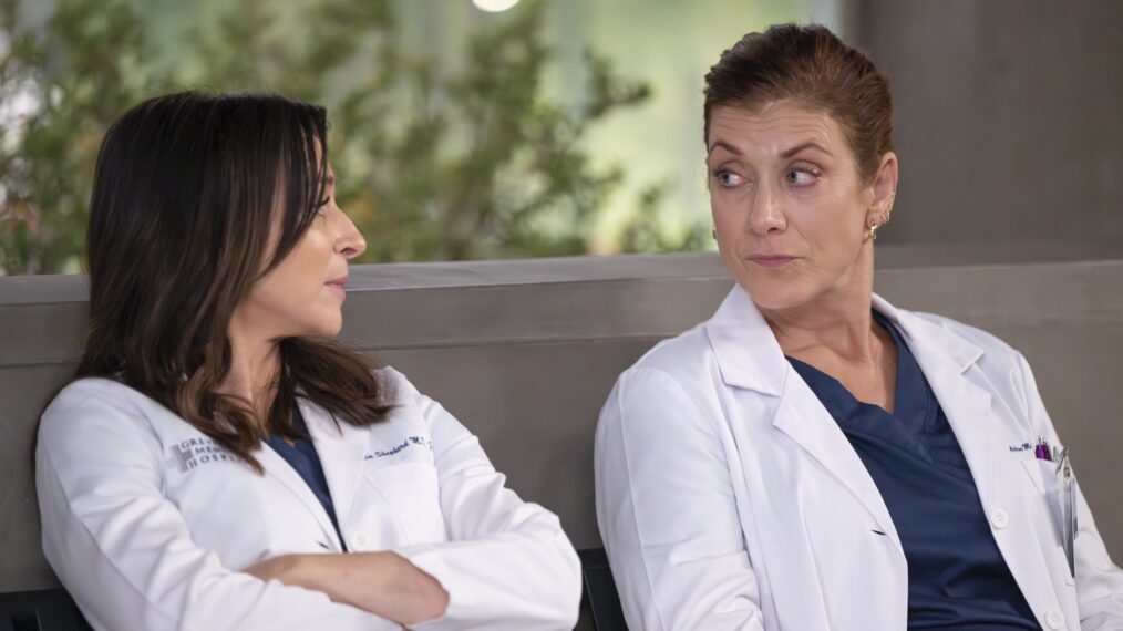 Caterina Scorsone and Kate Walsh in 'Grey's Anatomy' Season 22