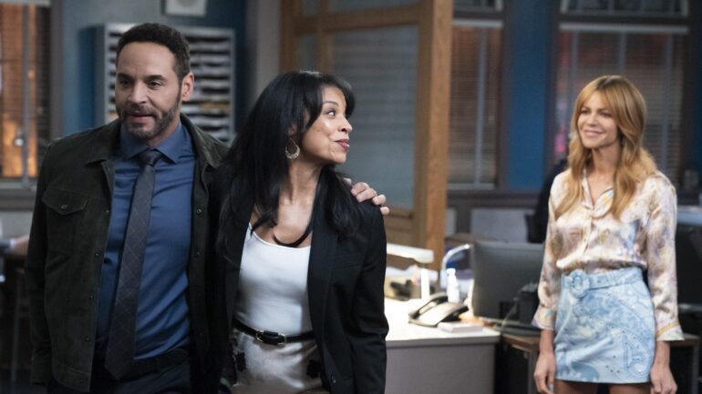 Daniel Sunjata, Susan Kelechi Watson, and Kaitlin Olson in 'High Potential' Season 2