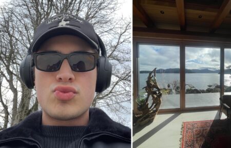 Hudson Williams on set of 'Yaga'