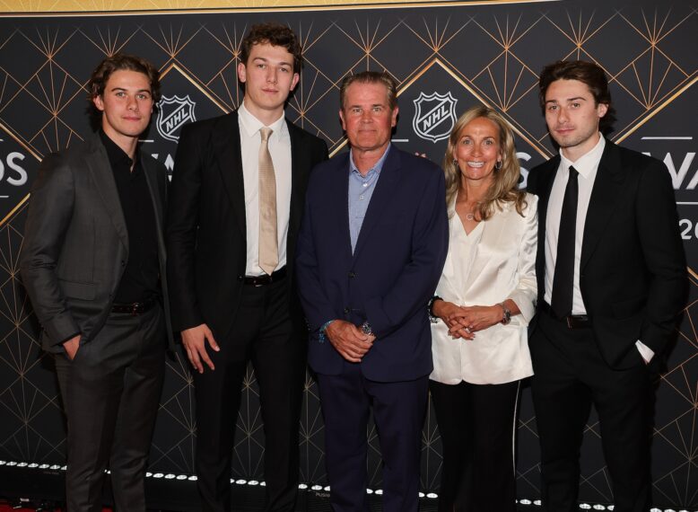 The Hughes family attends the 2024 NHL Awards at BleauLive Theater at Fontainebleau Las Vegas on June 27, 2024 in Las Vegas, Nevada