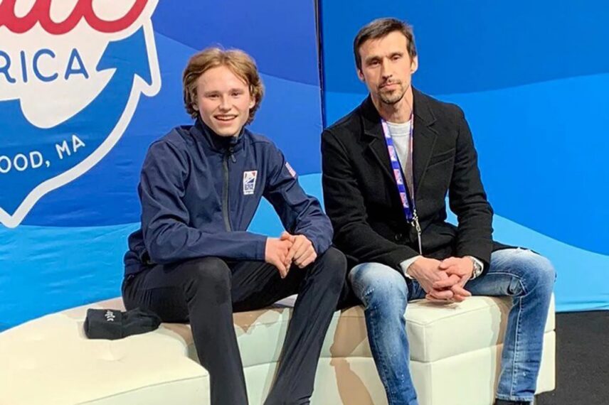 Ilia Malinin and dad Roman