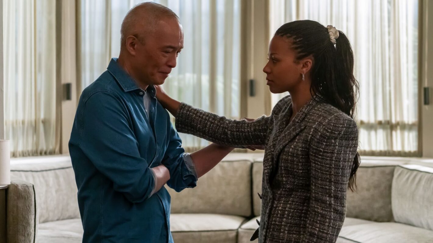 Myha'la as Harper and Ken Leung as Eric in 'Industry' Season 4 Episode 6