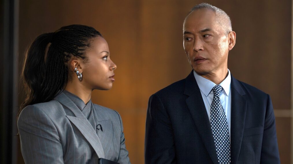 Myha'la as Harper and Ken Leung as Eric in 'Industry' Season 4 Episode 6