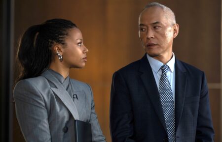 Myha'la as Harper and Ken Leung as Eric in 'Industry' Season 4 Episode 6