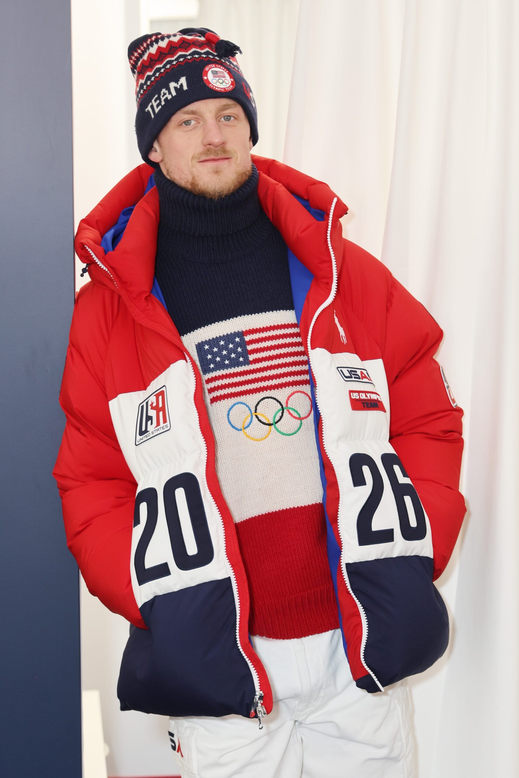 Olympian Jack Eichel attends the Team USA Welcome Experience at the 2026 Milan-Cortina Olympics on February 08, 2026 in Milan, Italy.