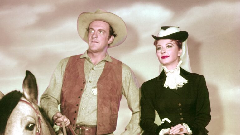 James Arness, Amanda Blake in 'Gunsmoke'