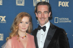 Kimberly Brook (L) and James Van Der Beek attend the FOX, FX and Hulu 2019 Golden Globe Awards After Party