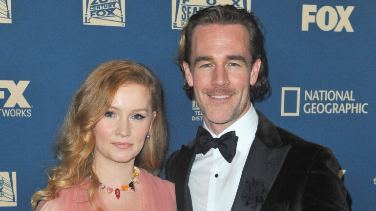 Kimberly Brook (L) and James Van Der Beek attend the FOX, FX and Hulu 2019 Golden Globe Awards After Party