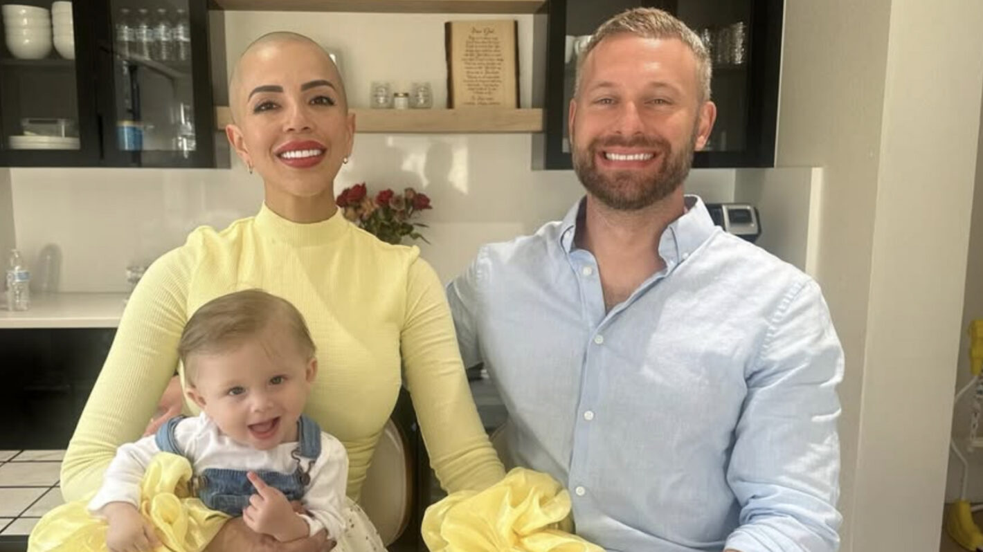 Jasmine Pineda and Matt Branistareanu with their daughter