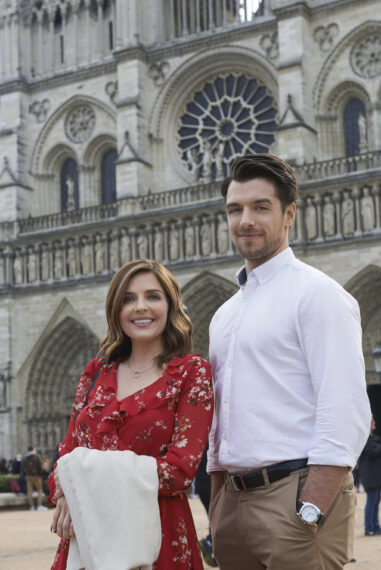 Jen Lilley and Dan Jeannotte in 'Paris, Wine & Romance'