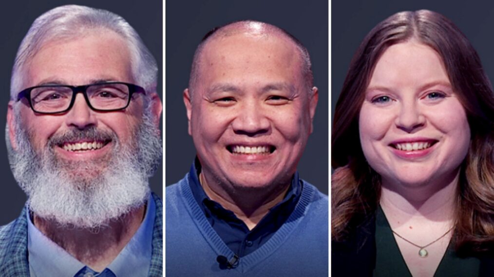 'Jeopardy! Invitational Tournament'2026 quarterfinal contestants (from left)Will Yancey, Long Nguyen, and Adriana Harmeyer, on February 12, 2026