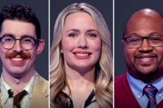 'Jeopardy! Invitational Tournament' 2026 contestants (from left) Isaac Hirsch, Alison Betts, and Josh Hill on February 11, 2026
