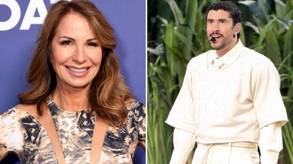 Jill Zarin attends 'The GOAT' Los Angeles Tastemaker Event at Ysabel, Bad Bunny performs onstage during the Apple Music Super Bowl LX Halftime Show